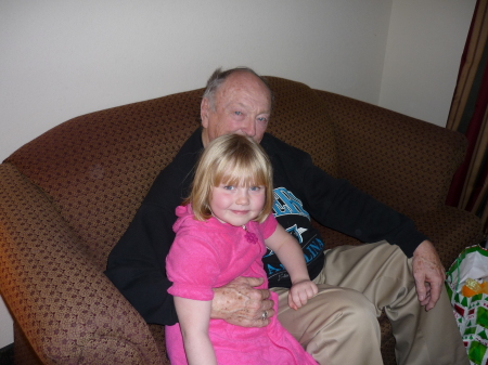 Sarah with Great Grandpa.