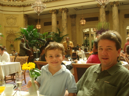 Dawson & I at the Palace Hotel in San Francisco.