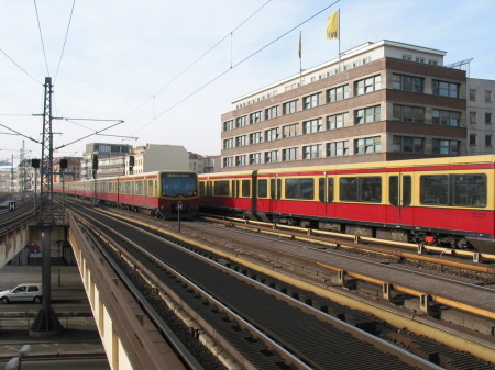 Trains from Dreden to Berlin, Germany