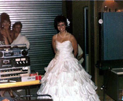 Backstage at a beauty pageant