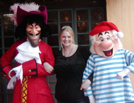 Bethany with Captain Hook and Smee