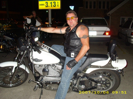 Riding my Harley