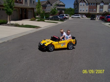 Alex getting his new vette on his 3rd Birthday