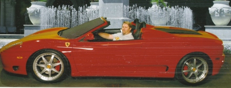 Johnny in a Ferrari