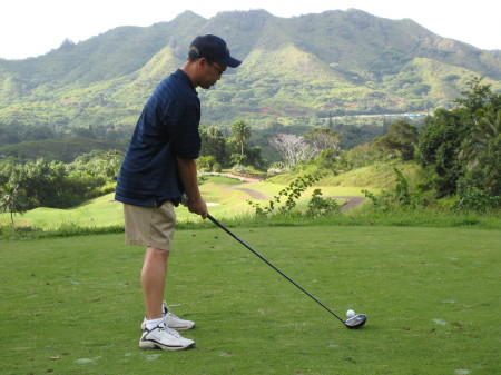 Golfing in a Jungle in Oahu, Hawaii