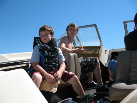 Richie and Ryan out at the lake