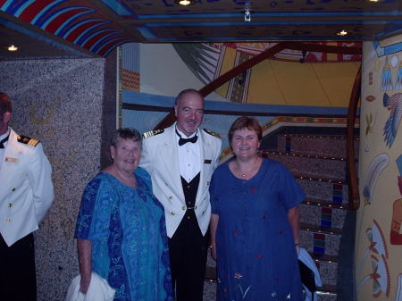 Mom and me with our 2005 Alaska cruise captain