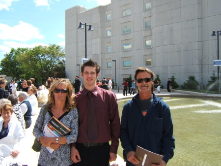 My my son at his college Grad. with Mom& Dad
