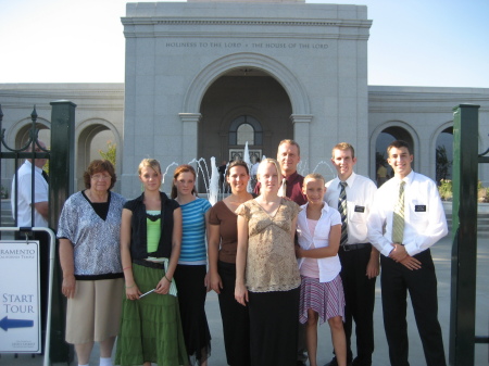 My family at the Sacramento Temple