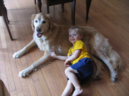 Collin 3yrs old and Goldsy 7 yrs old