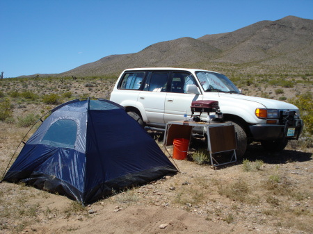 Camping on the desert,,,,ohhh my back!!