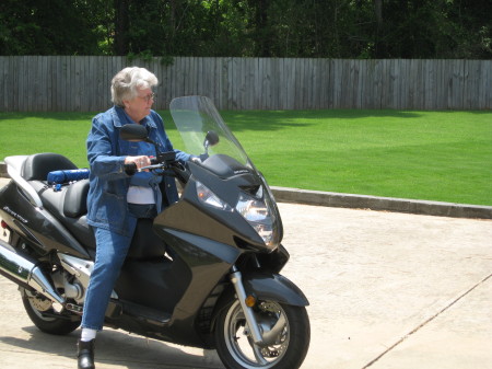 Anita and her 120 mph scooter