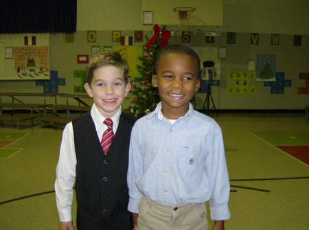 My son at the Christmas concert at his school.