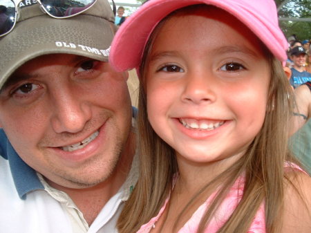 Daddy and Makenna at SeaWorld