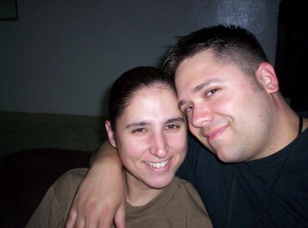 Steph and her man (both stationed in Iraq)
