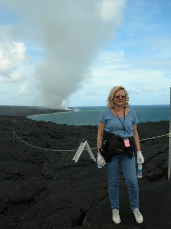 A walk in a Hawaiian lava field