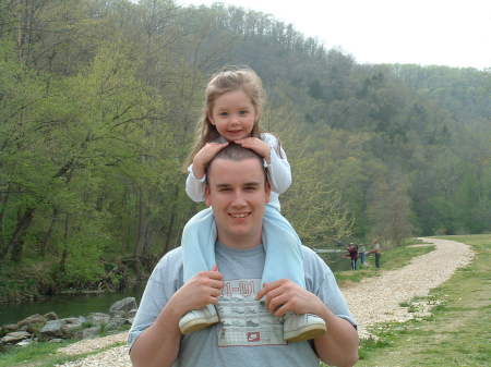 Hannah and her daddy at Roaring River-2003