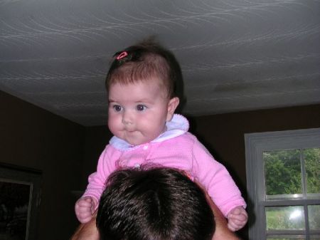 Aurora on Daddy's shoulders