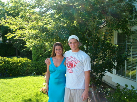 bobby with sisiter danielle before her prom 2005