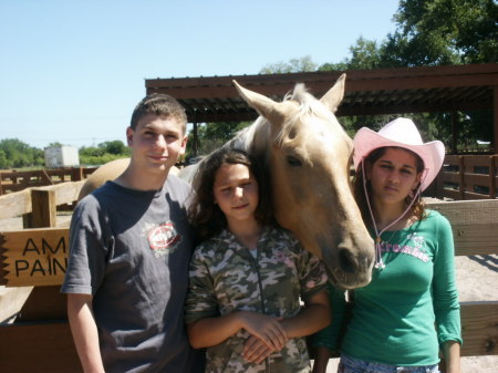 My three kids at a Dude Ranch in Florida