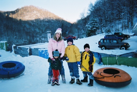 Playing in the snow