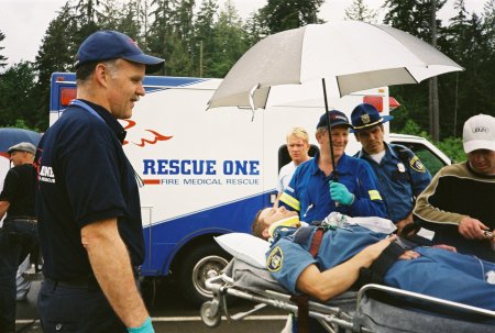 On the "Dead Zone" film set south of Campbell River.