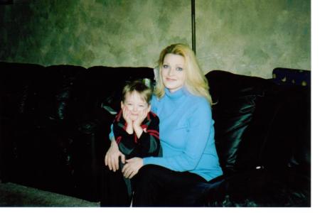 Me and Luke christmas 2004 6 months pregnant with Nick