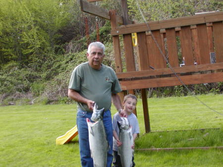 This is me and Giovanni  with two nice fish