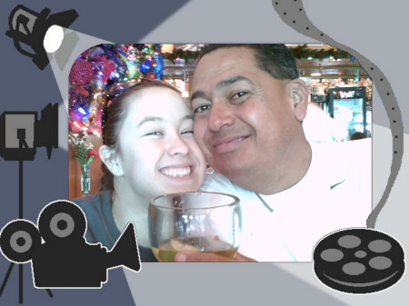 My daughter and my husband at Mi Tierra