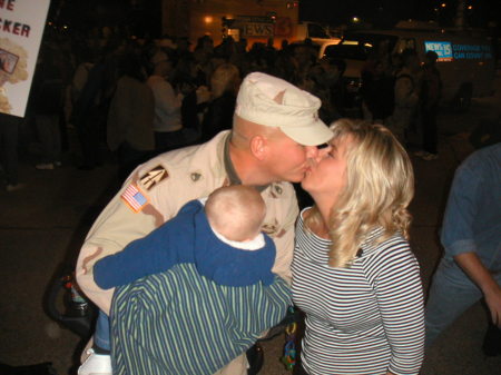 My husband getting home from Iraq