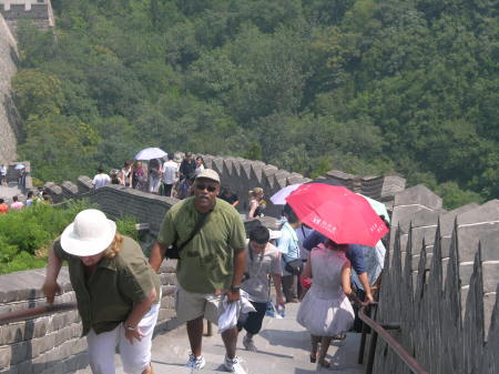 Climbing the Great Wall of China