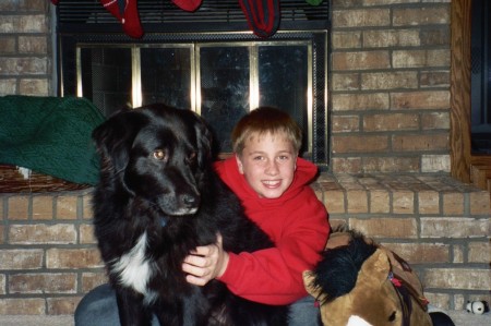 Max and Payton, our faithful dog.