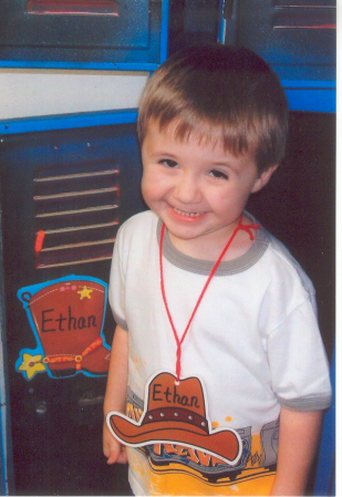 My little boy Ethan on his first day to school. Pre-k 08/2007