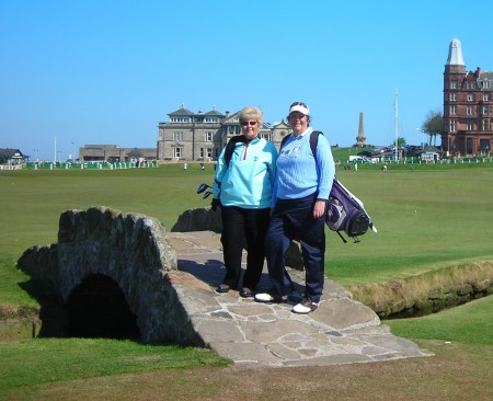 Golfing in Scotland with a friend