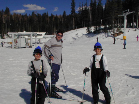 Snow Skiing at Sun Rise During Spring Break