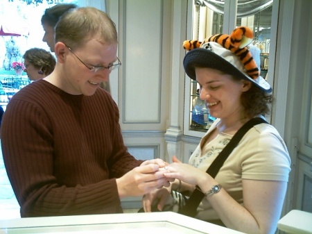 Getting engaged in Disneyland 2005