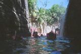 Swimming underground river in Xcaret