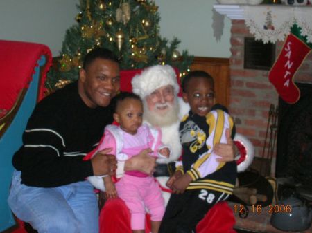 Me and my kids with Santa