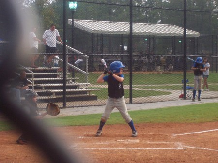Tyler (my son) batting at the Hap Dumont World Series in South Carolina