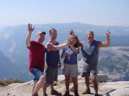 Family on top of Half Dome, Yosemite Park