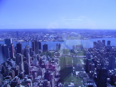 nre york skyline from empire state building