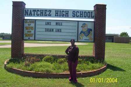 Ms. Butler in front of Ntz. High
