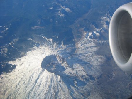 Mt. St. Helens from 35,000ft