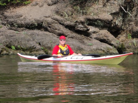 Kayaking on the Mohawk River, near Albany, NY.