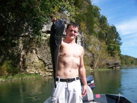 Austin Lands a nice Channel Catfish