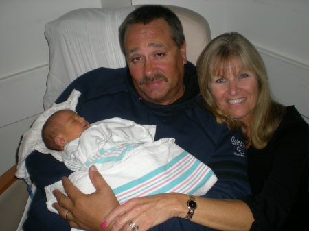 Lisa and I with our new born grandson Blake