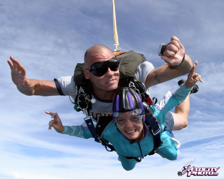 CAS Tandem Instructor Mike Butela & 1st Jump Student
