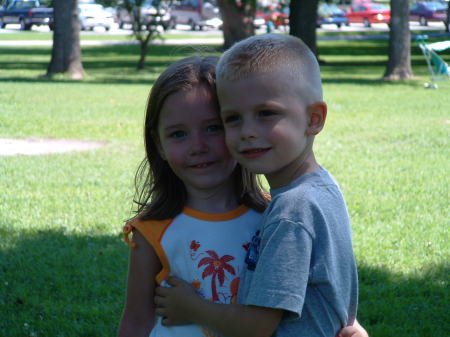 Hannah with her cousin at the Park