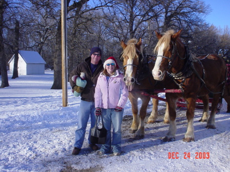 Christmas 2003 Sleigh Ride (Robert and myself)