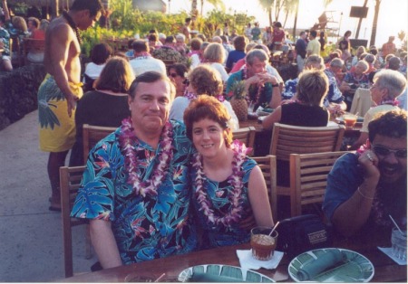 Maui 2001, Old Lahaina Luau, on our honeymoon